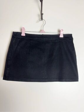 Sweet Love Black Cotton Mini Skirt